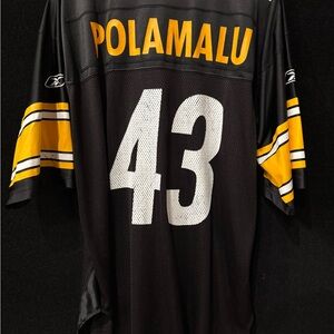Troy Polamalu NFL Pittsburg Steelers Onfield Reebok Jersey #43 - Large